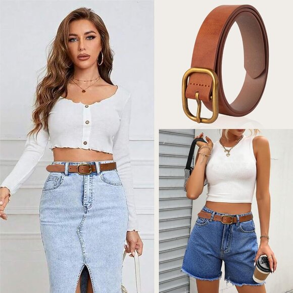 Leopard Print Belt for Women Leather Waist Belts Classic Needle Buckle Animal Pr - Picture 4 of 6